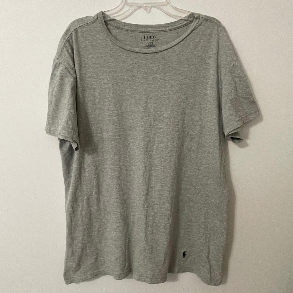 Polo Ralph Lauren Mens Crew Neck T Shirt‎ Slim Fit Heather Gray Pony Preppy
